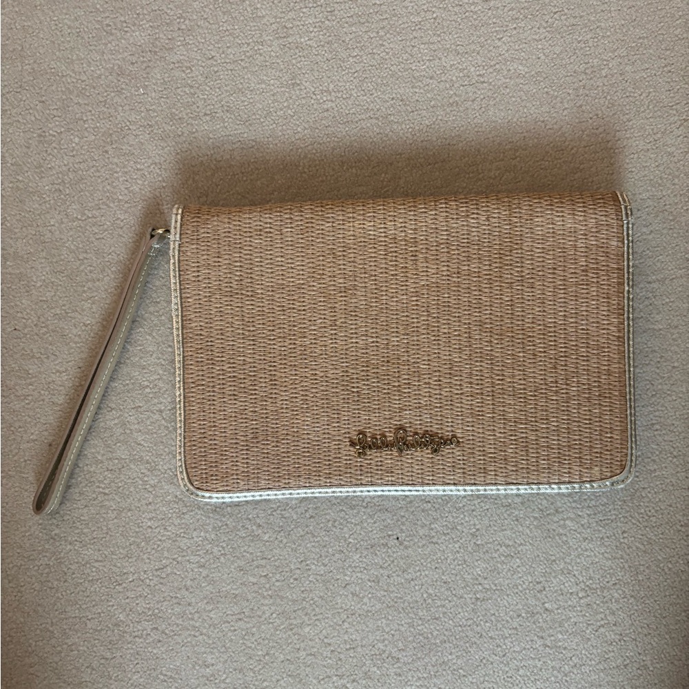 Lilly Pulitzer straw clutch